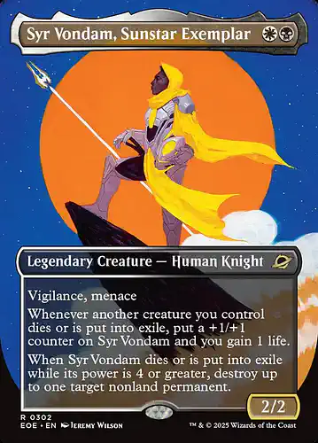 Syr Vondam, Sunstar Exemplar - eoe Spoiler