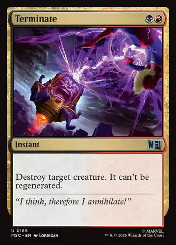 Terminate - msc Spoiler