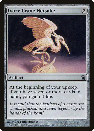 Ivory Crane Netsuke - sok Spoiler