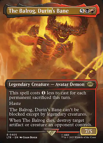 The Balrog, Durin's Bane - ltr Spoiler