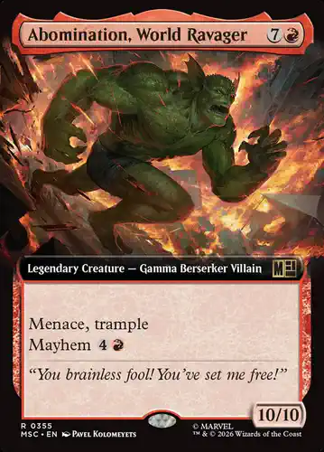 Abomination, World Ravager - msc Spoiler