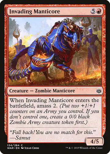 Invading Manticore - war Spoiler