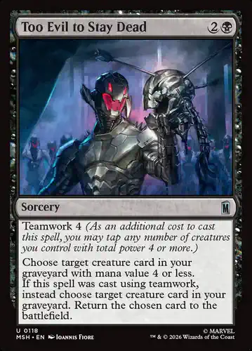 Too Evil to Stay Dead - msh Spoiler
