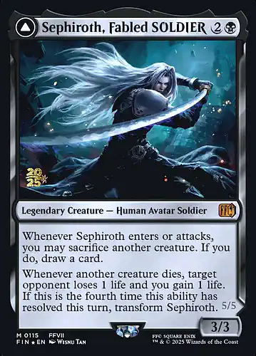 Sephiroth, Fabled SOLDIER - fin Spoiler