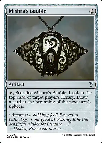 Mishra's Bauble - mb2 Spoiler