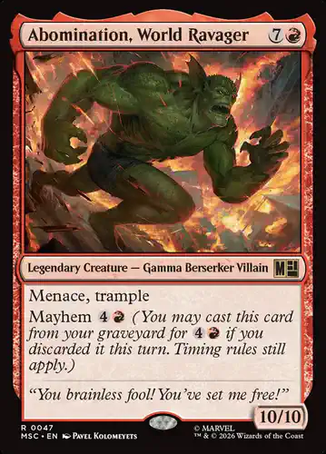 Abomination, World Ravager - msc Spoiler
