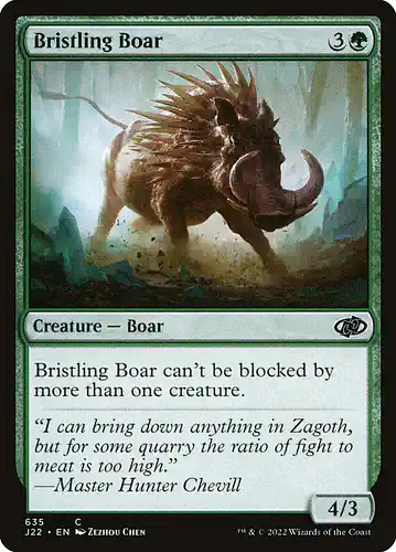 Bristling Boar - j22 Spoiler