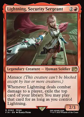 Lightning, Security Sergeant - fin Spoiler