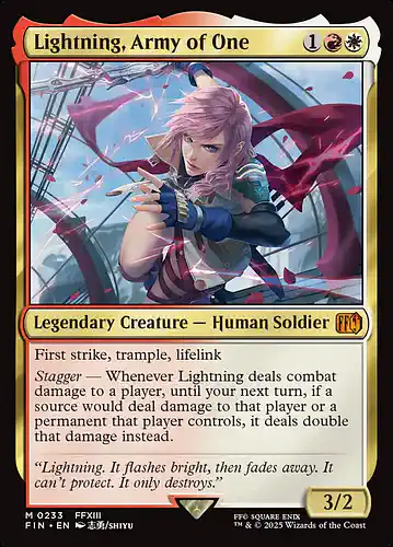 Lightning, Army of One - fin Spoiler