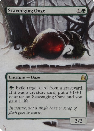 altered magic cards   scavenging ooze  winter